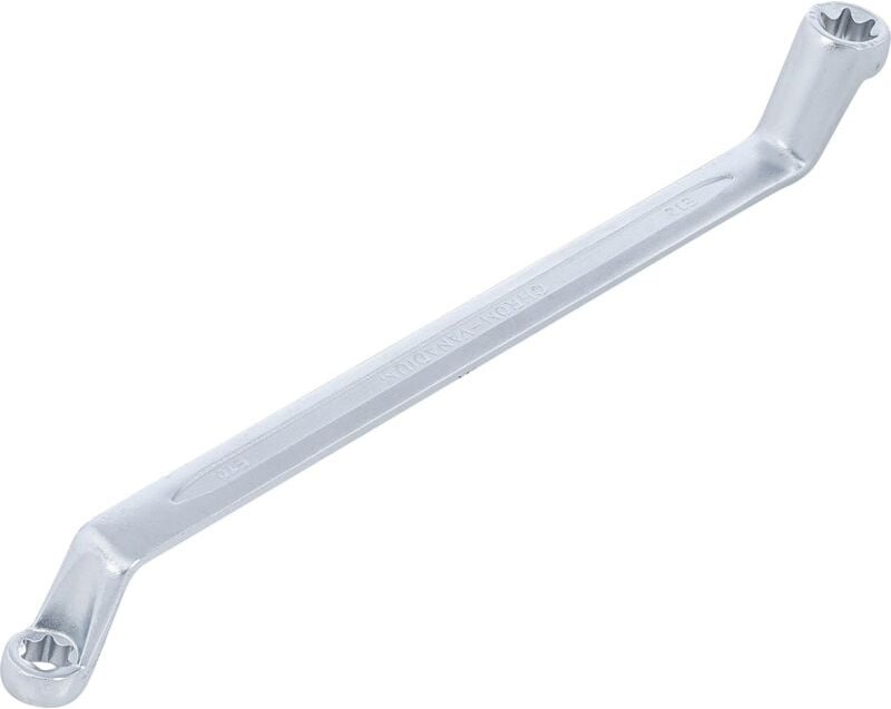 Doppel-Ringschlüssel mit E-Profil-Ringköpfen gekröpft SW E10 x E12