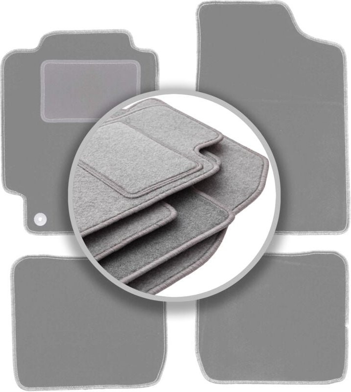 Graue Autofußmatten für: Toyota Corolla E10 Fließheck, Kombi, Limousine (1992-1997)