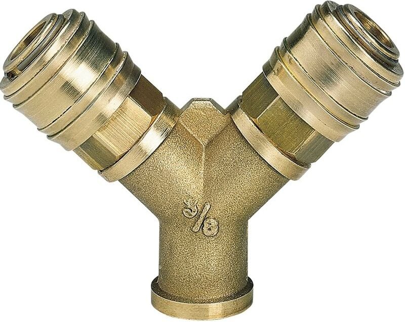 Verteiler, 2 Schnellkupplungen, R3/8IG (Kompressoren-Zubehör) - Einhell