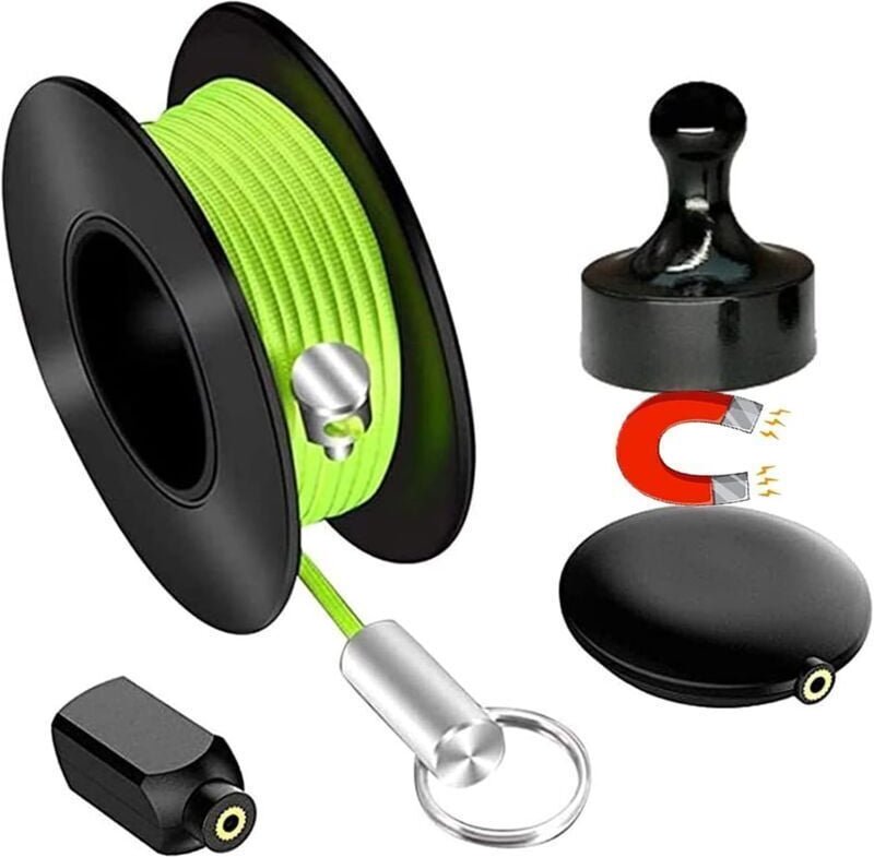 Thumbnail - ZVD - Tire Fil Magnetique, Ensemble de Tire-Fils MagnéTiques avec Utilisé pour ELectricien/Dispositif de Course de CâBle...