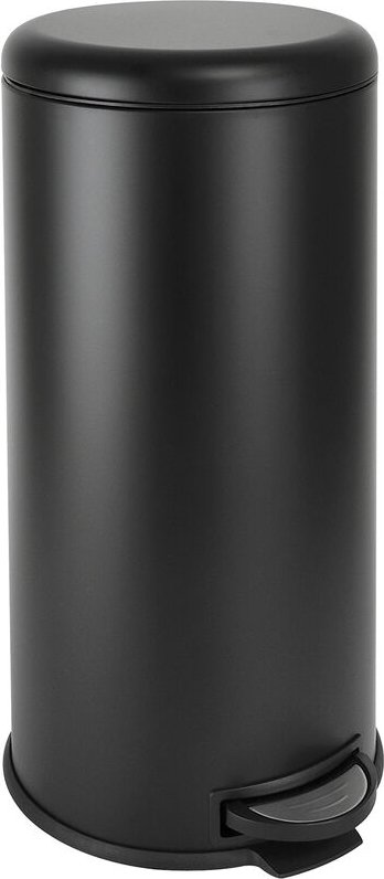 SVITA T30 Mülleimer 30Liter Edelstahl Treteimer Abfalleimer Mülltonne Schwarz