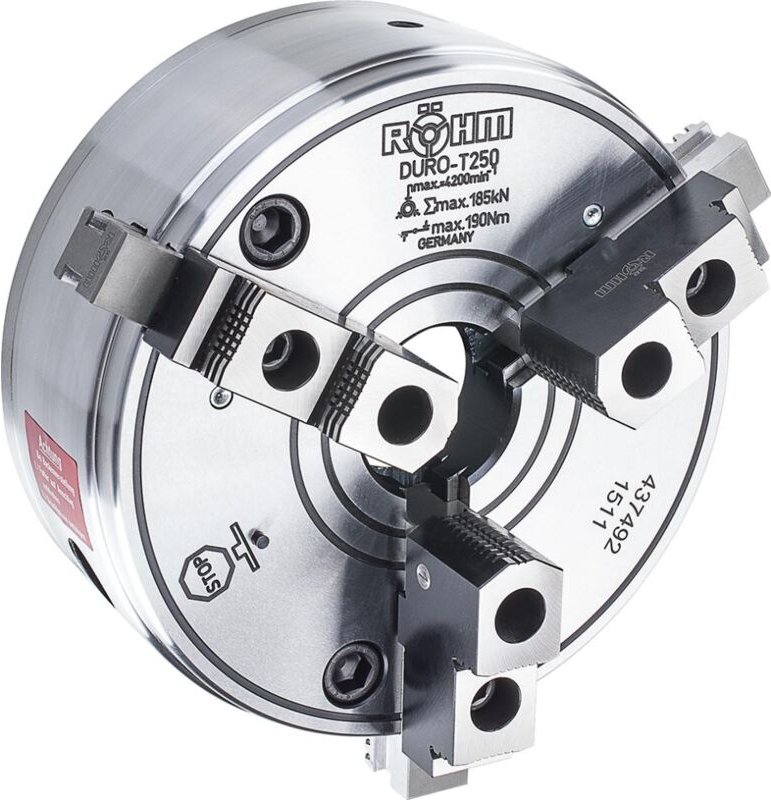 Röhm DURO-T 250, KK 6, ISO 702-3, Stehbolzen und Bundmutter, Grund- und Aufsatzbackenn - 437556