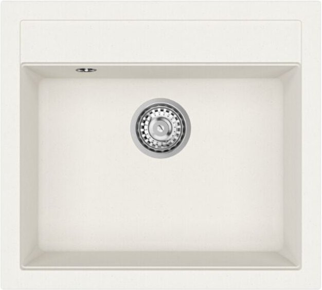 Swiss Aqua Technologies - 56,5x51cm Granitspüle, Einbauspüle, weiß (SATSINKGQQ100W)