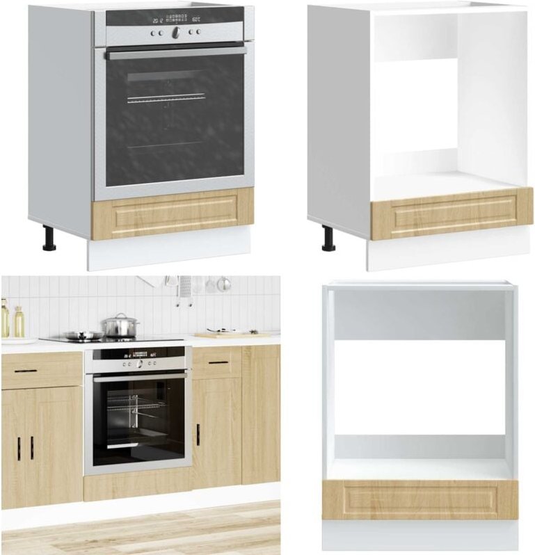 Herdumbauschrank Porto Sonoma-Eiche Holzwerkstoff - Vidaxl