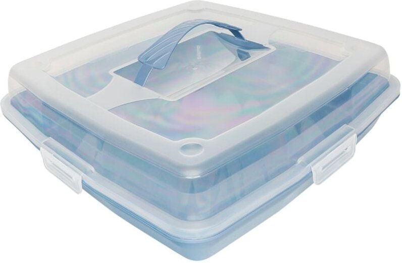 MICHELINO Kuchenbehälter Kuchen-Transportbox 35x35x10cm Serie Alythia Beige