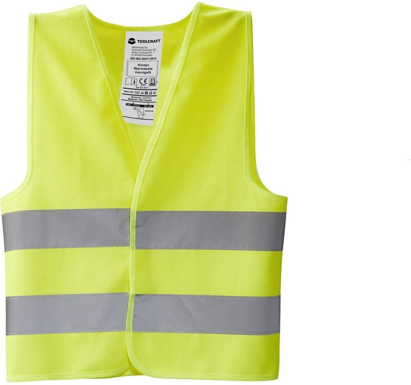 Toolcraft - TO-5150550 Kinder Warnweste neongelb en iso 20471:2013