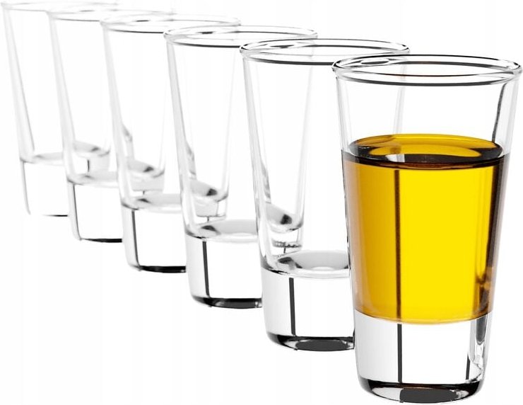 Kadax - Schnapsgläser, Shotgläser, Stamper, Transparent, 28 ml, 6 Stück