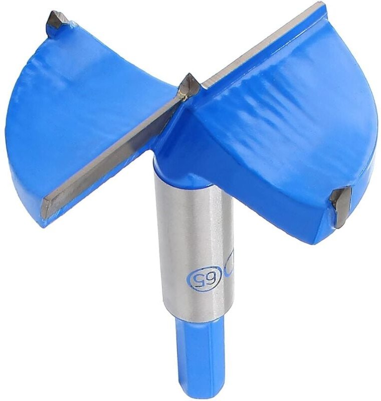 Qjaiune 2-9/16 Zoll / 65 mm Forstnerbohrer, 2,5625 Zoll Wolframkarbid-Holzlochsägenschneider, Schneckenöffner, Lochöffne...