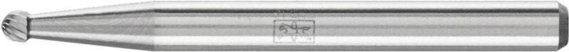 Thumbnail - PFERD TOOLS Hartmetall Frässtift Kugel KUD Ø 02x1,5 mm Schaft-Ø 3 mm Z5 universal fein