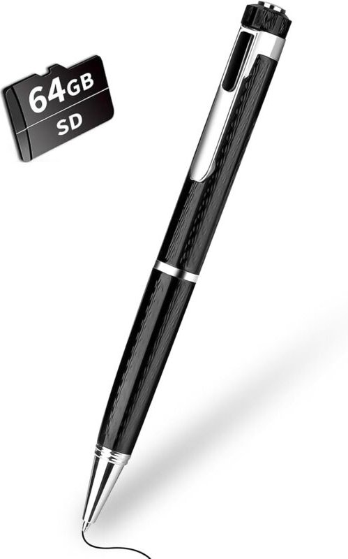 64 GB digitales Diktiergerät, Diktiergerät mit 768 Stunden Aufnahmekapazität, Mini-Stift-Recorder mit Sprachaktivierung ...