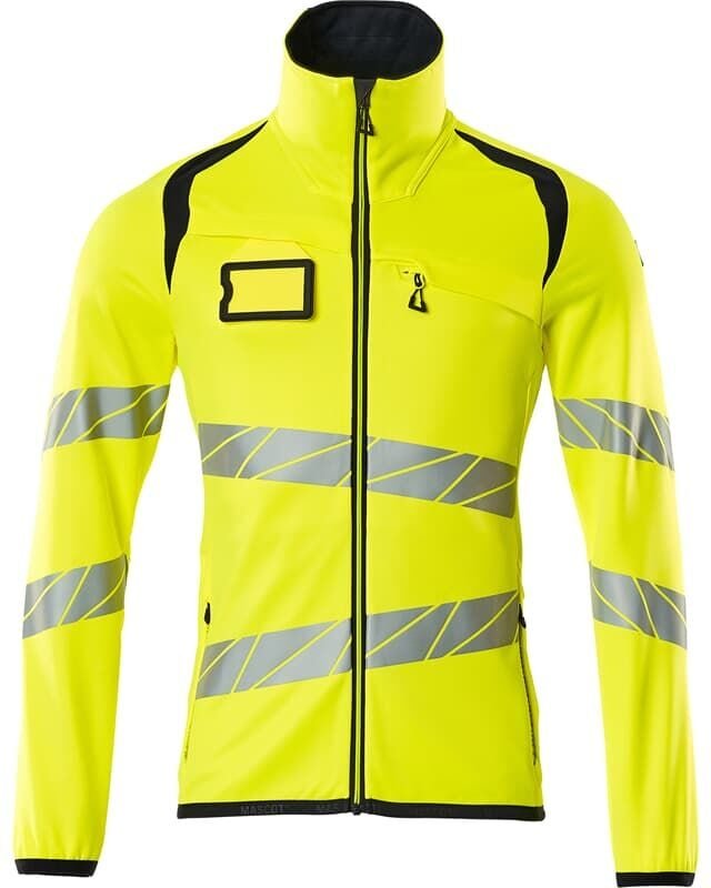 Accelerate safe Fleecepullover 19103 Arbeits-Fleecejacke Fluoreszierend, Farbe: Hi-vis Gelb/Schwarzblau, Größe: m - Masc...