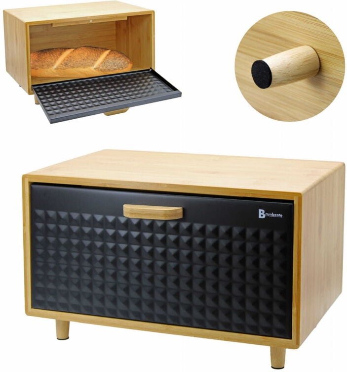 Bambus Brotkasten BRUNBESTE BB-4250 Schwarz