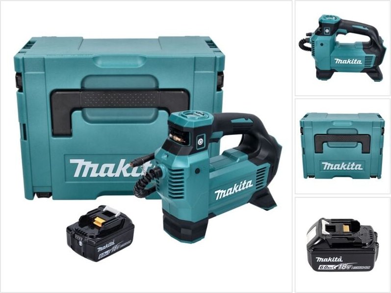 Thumbnail - Dmp 181 G1J Akku Kompressor 18 v 11,1 bar + 1x Akku 6,0 Ah + Makpac - ohne Ladegerät - Makita