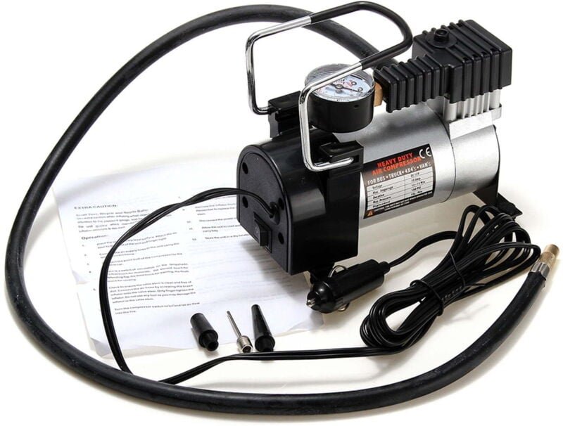 Thumbnail - 16 x 8 x 11 cm Tragbarer Mini-Luftkompressor mit Einklemmschutz Elektrische Reifenfüllpumpe 12 V 120 PSI Hochleistungspu...