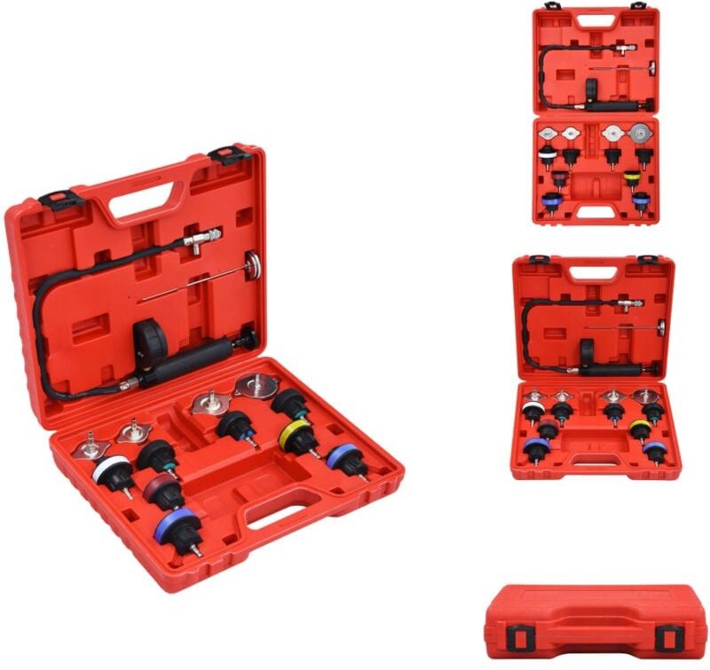 Thumbnail - Vidaxl - 14-tlg. Druckprüfgerät für Kühlsysteme & Kühlerdeckel - Kühlerdrucksensor - Kühlsystemprüfung - Leckortung - Kü...