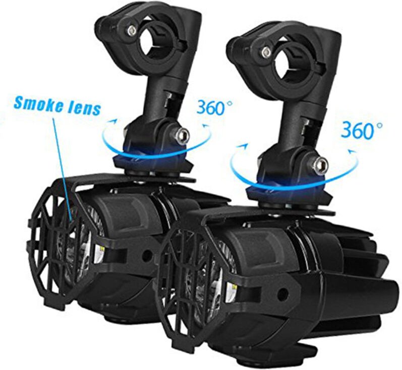 Zoternen - 2 Stück Motorrad-LED-Nebelscheinwerfer-Lampenabdeckung mit Kabelbaum für R1200GS F800GS