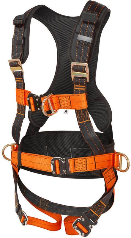 Ultra-Geschirr mit 3 Punkten Schwarz/Orange S/M/L