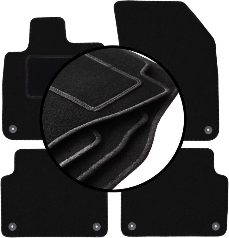 Komplettset Veloursmatten für: Volvo V60 II Kombi, Limousine (2018-)