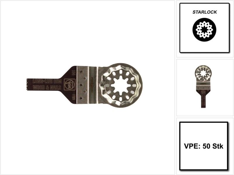 Fein - E-Cut Long-Life-Sägeblatt, Länge 30 mm, Breite 10 mm, ve 50 St, Aufnahme sl