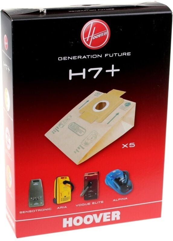 Los 5 H7 -Alpina -Taschen für Hoover Staubsauger 09026177