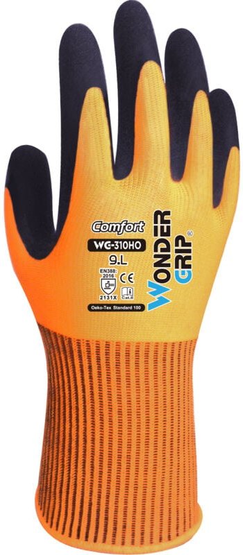 Arbeitshandschuh Wonder Grip comfort WG310ho Latex Polyester Gauge 13 10/XL