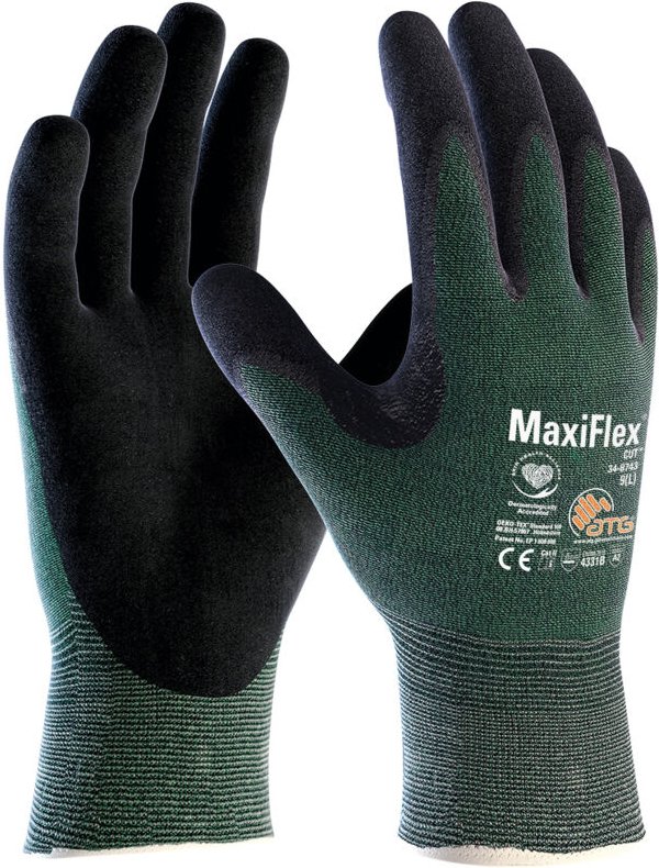 FP - Schnittschutzhandschuhe MaxiFlex Cut™ 34-8743 Gr.8 grün/schwarz en 388 psa ii 12 Stk