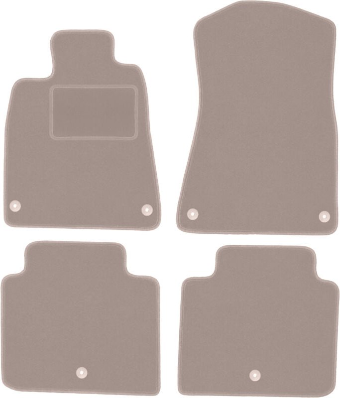 Beige Velours-Fußmatten für: Lexus GS III Limousine (2005-2012)