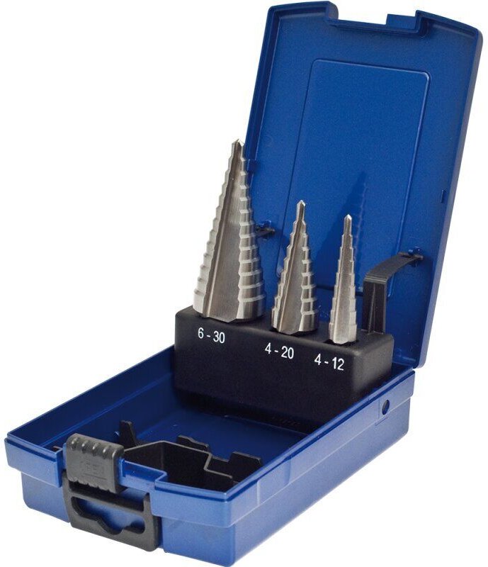 Stufenbohrersatz hsse 4-30 mm 3-tlg
