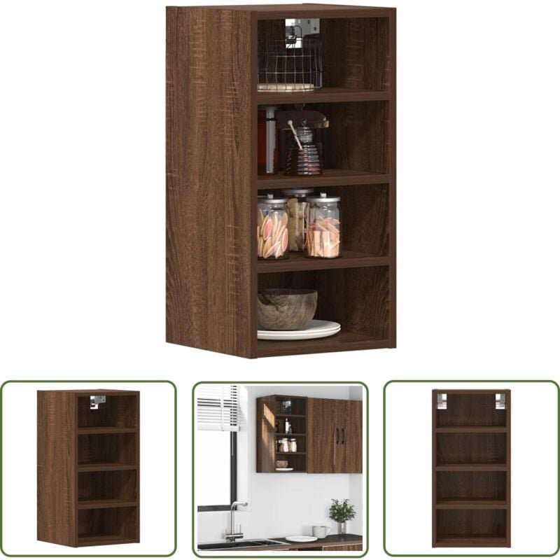The Living Store - vidaXL Hängeschrank Braun Eichen-Optik 30x29,5x60 cm Holzwerkstoff