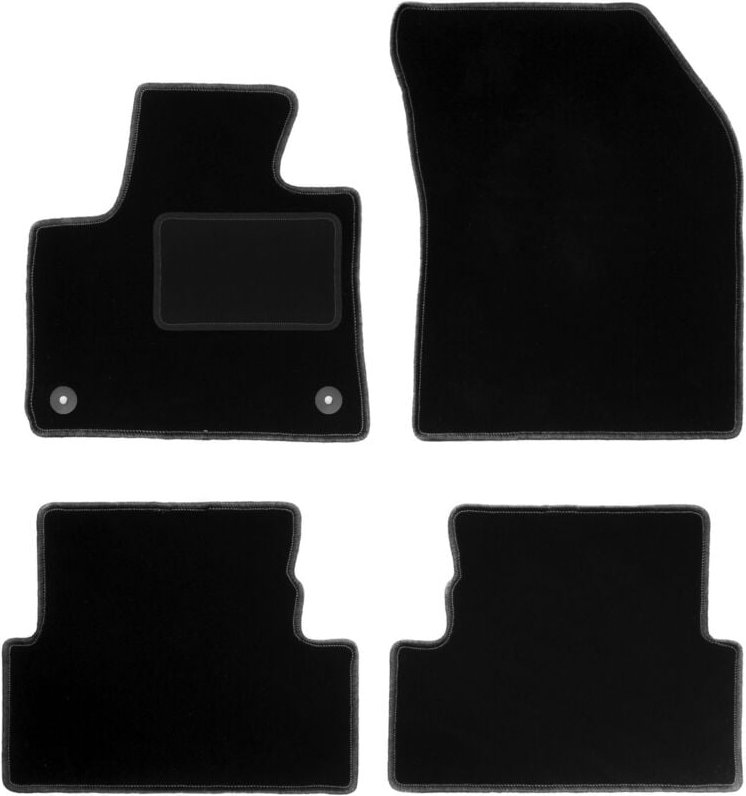Schwarze Velours-Fußmatten für: Opel Ka Crossover (2017-)