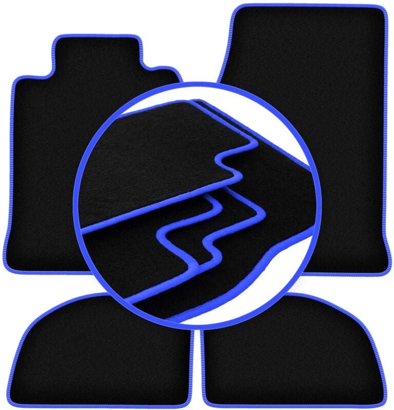 CARLUX-BLUE Autofußmatten für: Porsche 944 Coupé (1976-1988)