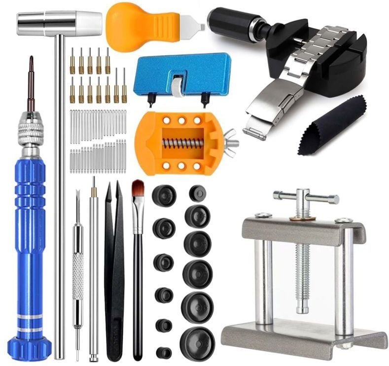 Thumbnail - Uhrenreparatursets, Uhrenpresswerkzeugsets, Uhrenbatteriewechsel-Werkzeugsets, Uhrenglieder-Entfernungssets, Uhrengehäus...