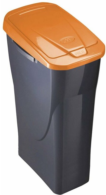 Habitex - Eimer mit Deckel 15lt ecobin mit Deckel orange 42x31x20cm mondex