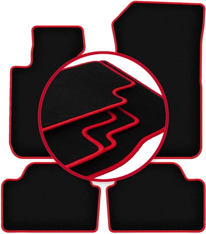 CARLUX-RED Auto-Fußmatten für: BMW 1 F20 Fließheck (2011-2019)