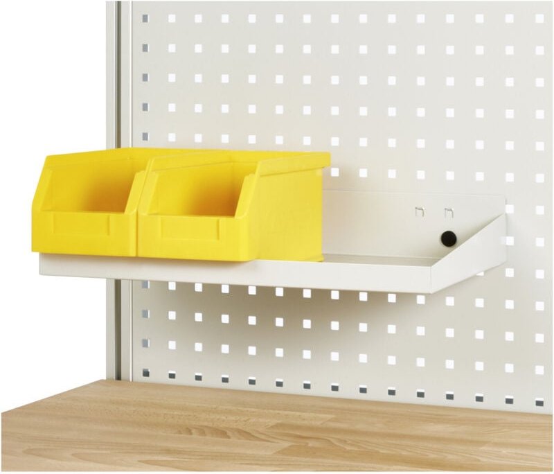 Rau Ablage für Lochplatte, B490xT245xH30mm, RAL7035