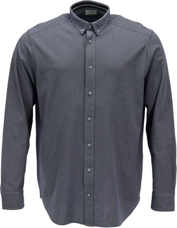 Mascot - Hemd, klassische Passform, Stretch Gr. 49-50, blau-meliert