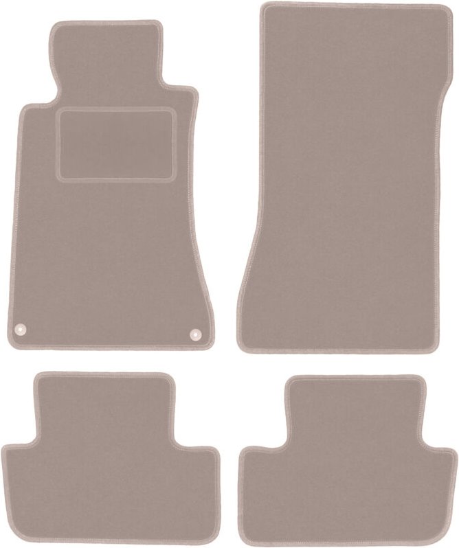 Beige Veloursmatten für: Mercedes CLK W209 Coupé (1997-2009)
