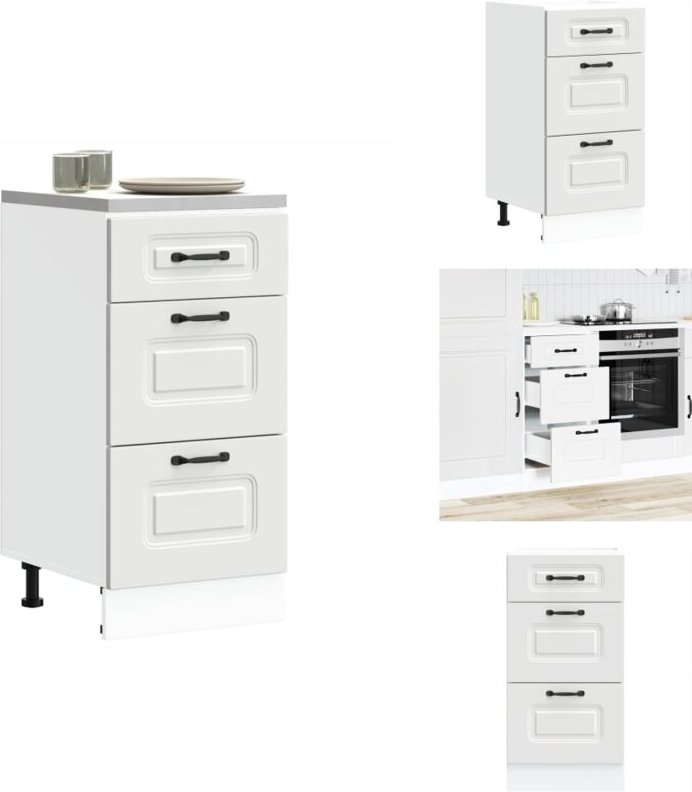 Küchenunterschrank Kalmar Weiß Holzwerkstoff - Küchenunterschrank - Küchenunterschränke - Spülenunterschrank - Unterschr...