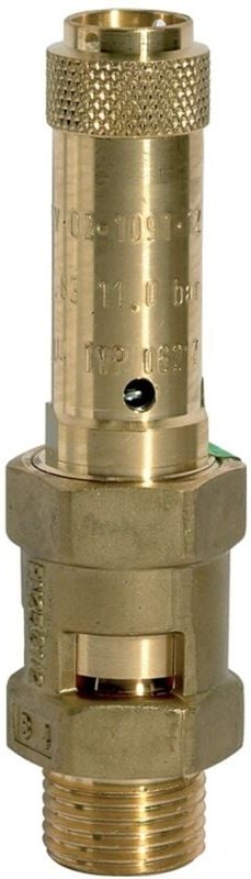 Riegler Sicherheitsventil, Messing, G 1 1/2, Ansprechdruck 2,2 bar