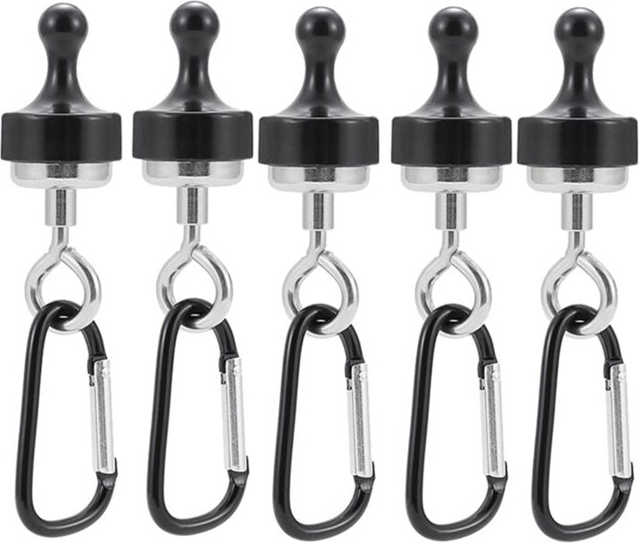 5 StüCk Magnetischer Karabiner-SchlüSselanhäNger, Camping-Schnappclip, D-Typ-Schnalle, Outdoor-Zelt-ÜBerdachung, HäNgend...