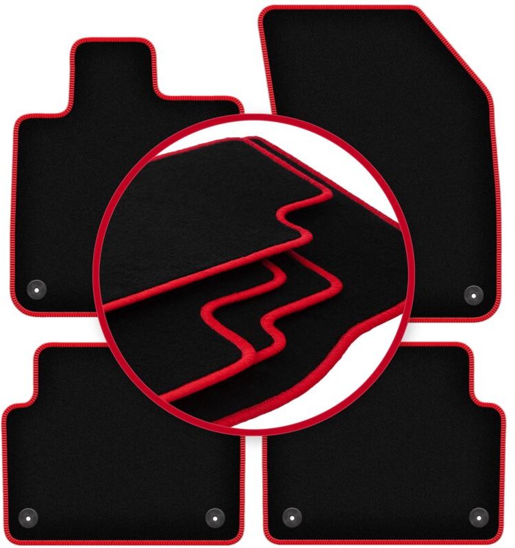 CARLUX-RED Autofußmatten für: Volvo S60 III Limousine (2019-)