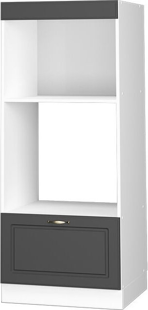Vicco - Mikrowellenschrank Fame-Line, Anthrazit-Gold Landhaus, 60 cm offen