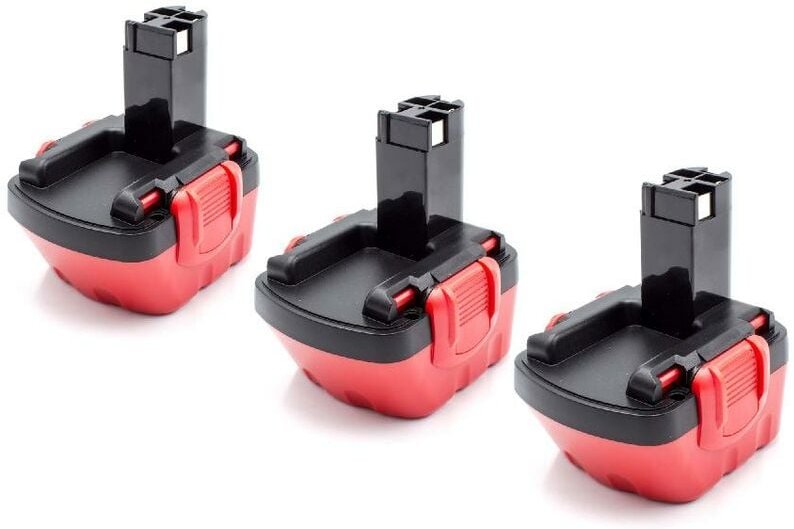 vhbw 3x Akku Ersatz für Bosch 2 607 335 273, 2 607 335 261, 2 607 335 262, 2 60 7335 249 für Werkzeug (1500 mAh, NiMH, 1...