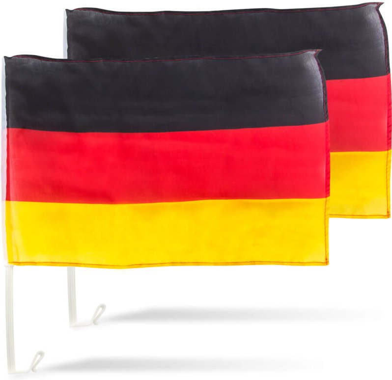2x Deutschland Autoflagge Auto-Fahne Fußball WM Nationalmannschaft Fanartikel