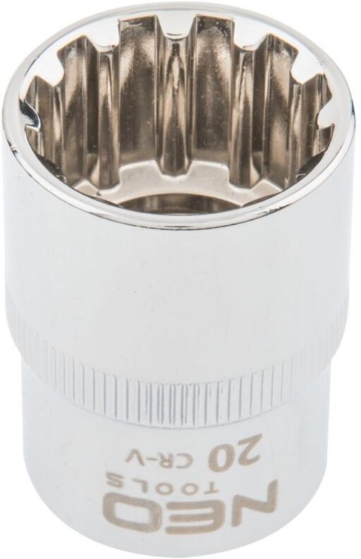 Thumbnail - NEO Spline-Steckschlüsseleinsatz 1/2", 20 mm - universell, langlebig