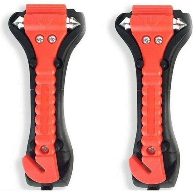 2-teiliger Auto-Nothammer mit Fensterbrecher und Sicherheitsgurtschneider, groß