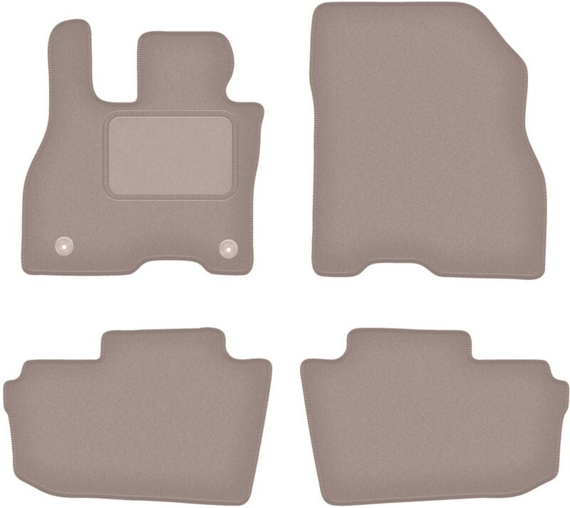 Beige Veloursmatten für: Nissan Leaf II Fließheck (2017-)