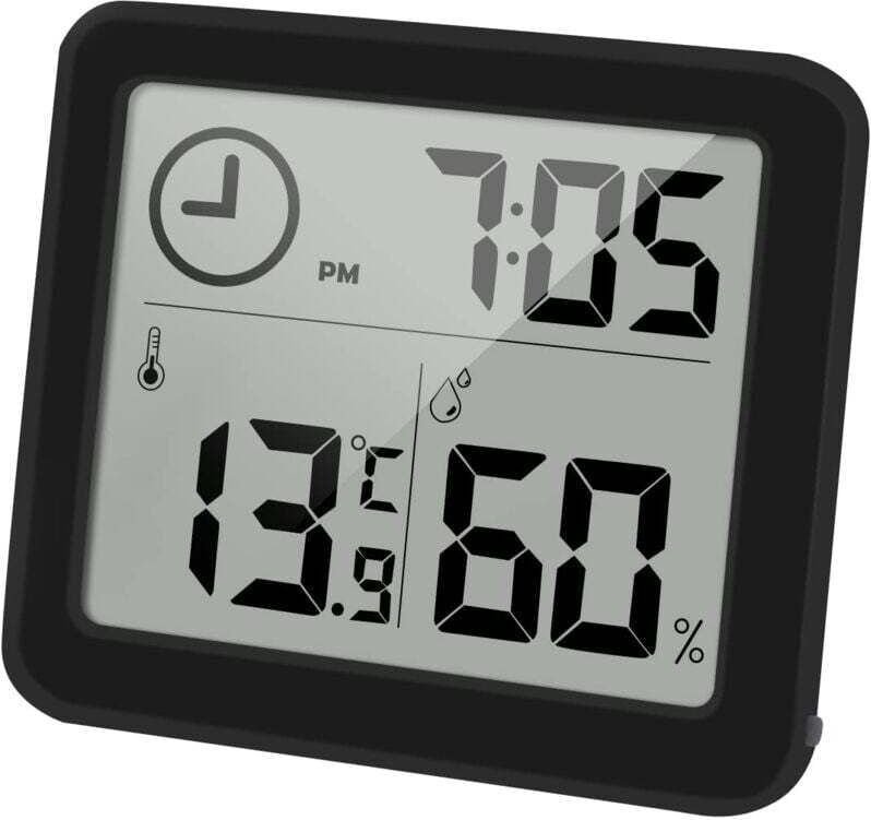 Thumbnail - Digitales Thermometer/Hygrometer, großes 3,2-Zoll-LCD-Display, Raumtemperaturmonitor und Feuchtigkeitsmesser, Feuchtigke...