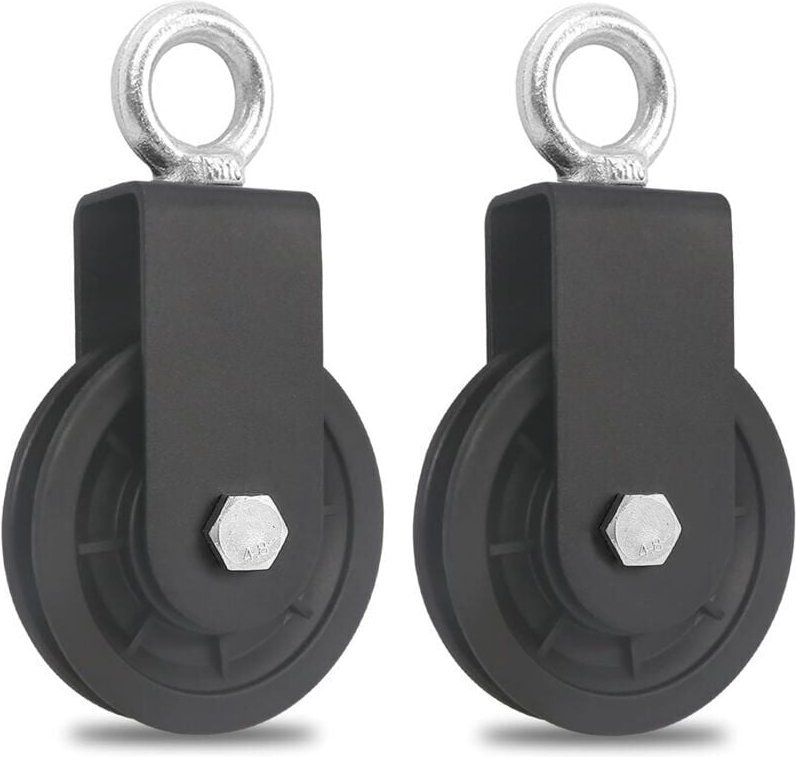 Stück 90 mm Seilrolle – Fitness-Seilrolle – DIY-Zubehör, Heberolle für Drahtseil – Tragkraft 160 kg