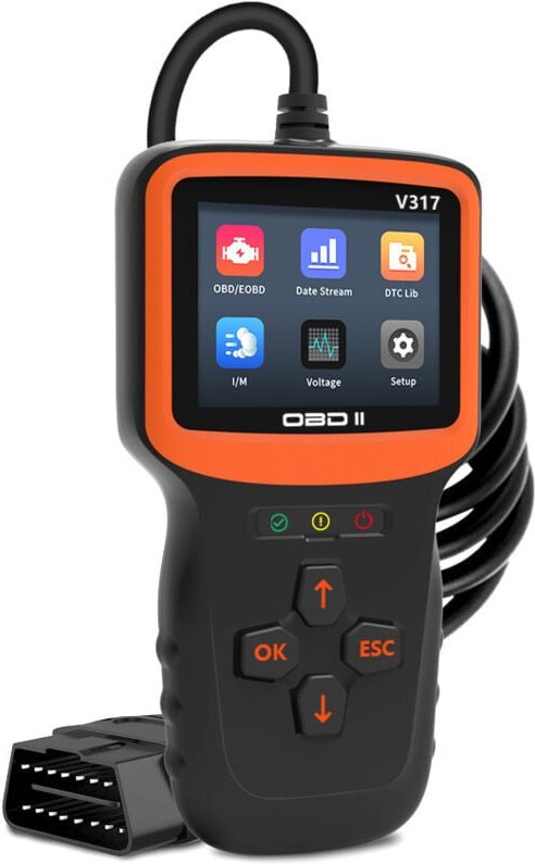 Lector de códigos de falla del motor con I/M y reinicio de un toque, lee y borra códigos de falla para todos los autos H...